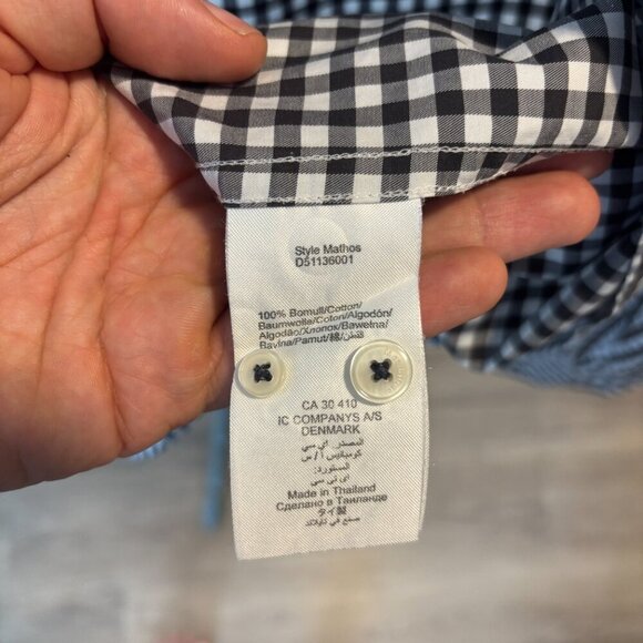 Matinique Mathos Gingham Check Shirt Black & White (Men’s M) - Picture 5 of 6